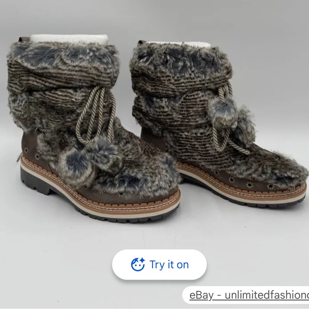 Sam Edelman Blanche Fur bootie 8.5